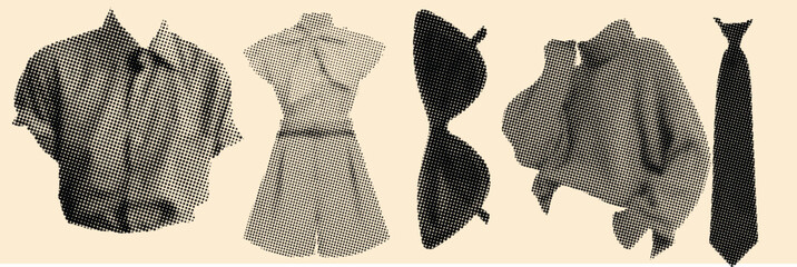 Haftoon Effect Clothing Accessory Halftone Illustration