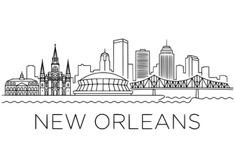 Obraz premium NEW ORLEANS SKYLINE .