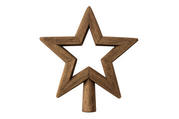 Obraz premium Rustic wooden christmas star tree topper ornament