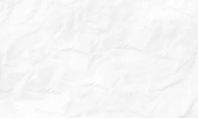 Obraz premium White crumpled paper texture with realistic folds, creases, and soft gray shadows.