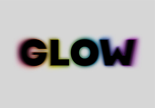 Black And Colorful Blur Dissolving Glow Text Effect