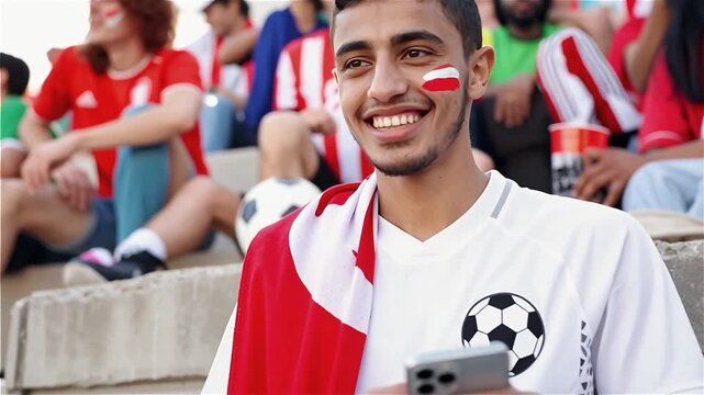 Passionate Soccer Fan - Supporting His Team with Enthusiasm & Pride