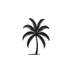 Obraz premium Set of tropical palm tree shapes for beach themes.