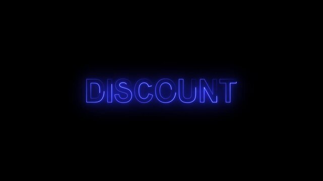 discount illuminate neon glow light sign.4k video
