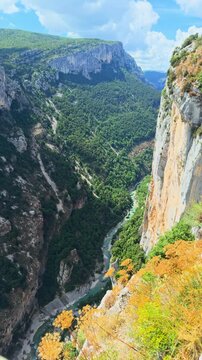 Verdon River inside Gorges du Verdon canyon Provence France