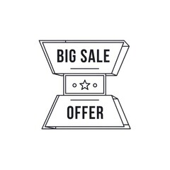 Vector illustration of big sale offer on a white background