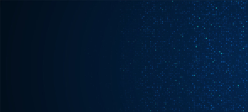 Digital technology background. Digital data dots blue pattern pixel background
