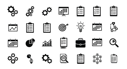 Collection of business icons for productivity and planning © Somiran