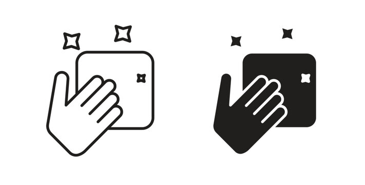 Clean icon vector Illustration and outline Icons. vector silhouette.
