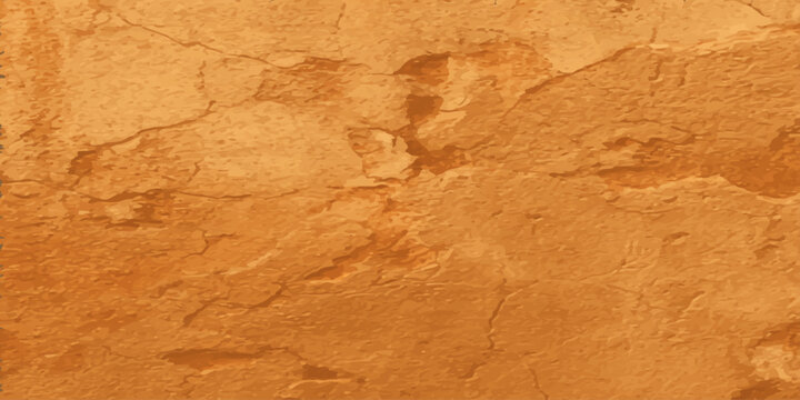 An ancient brown stone wall displays a rough vintage texture and grunge pattern, blending weathered rock material with a dirty antique surface for a natural art background