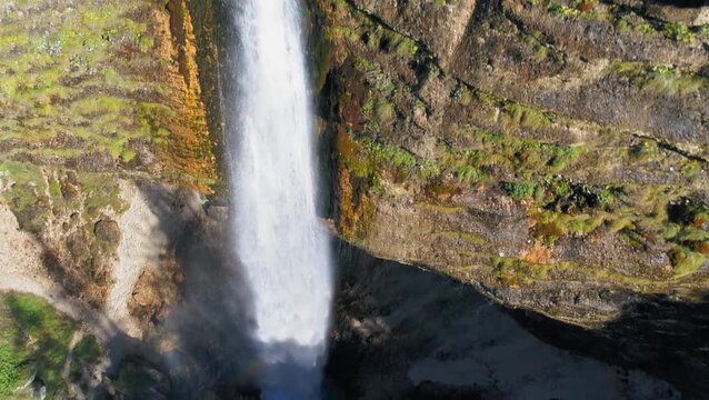 Aerial view of Pericnik Waterfall gorge