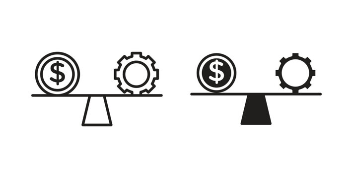 Leverage icon vector Illustration and outline Icons. vector silhouette.