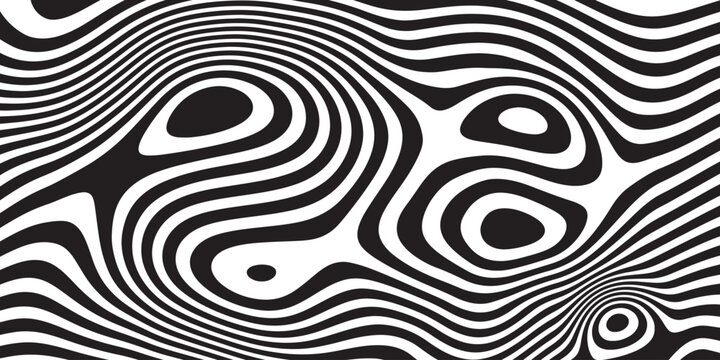zebra skin texture An artistic black and white image that captures the eye with its wavy monochrome pattern.