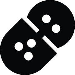 Fototapeta premium button silhouette vector illustration on transparent background