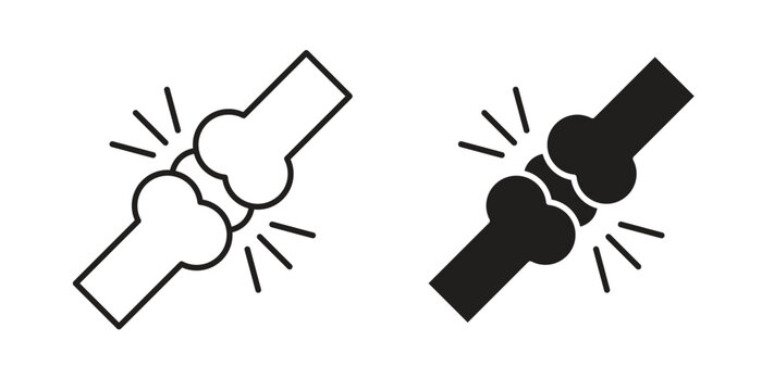 Osteoporosis icon vector Illustration and outline Icons. vector silhouette.