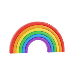 Fototapeta premium A colorful rainbow toy on transparent background
