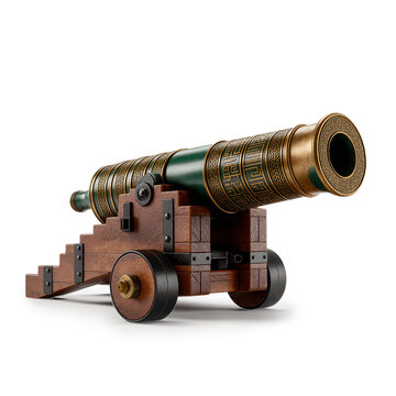 old cannon on a transparent realistic background