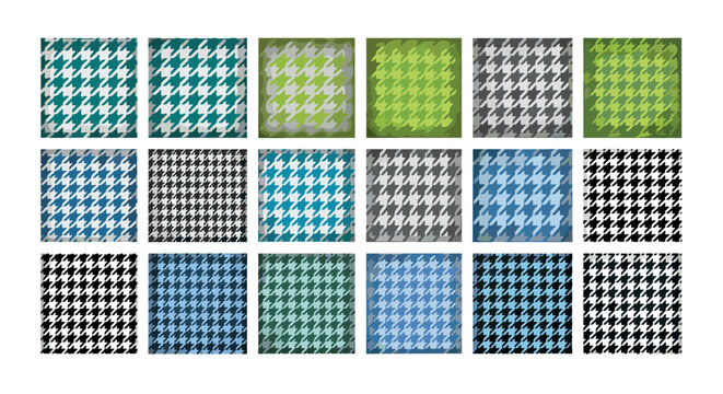 Collection of colorful patterned tiles with various geometric designs
