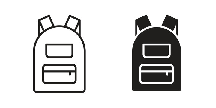 Backpack icon vector design. Vector elements for infographic web