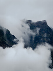 Clouds over the mountains