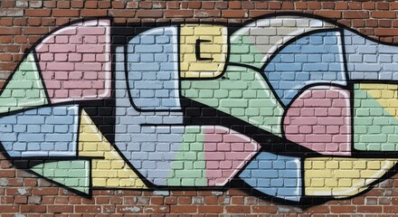 Obraz premium Colorful Graffiti Art on Brick Wall.