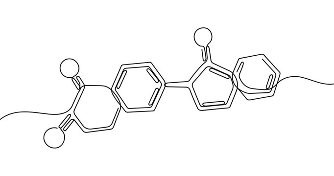 Chemical structure of ibuprofen showing molecular bonds and functional groups. No editable stroke