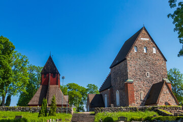 Fototapeta premium Church of Old Uppsala in Uppsala, Sweden