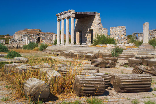 In the ruins of ancient Miletus town