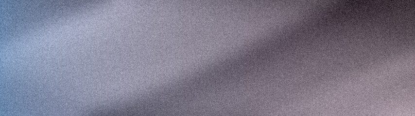 Abstract wide grainy background with a muted gradient of steel blue, grey, charcoal, and soft mauve. Professional noise texture for sleek banners and wallpapers