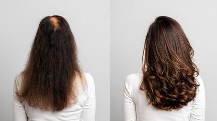 Before and After Hair Treatment Comparison for Hair Loss