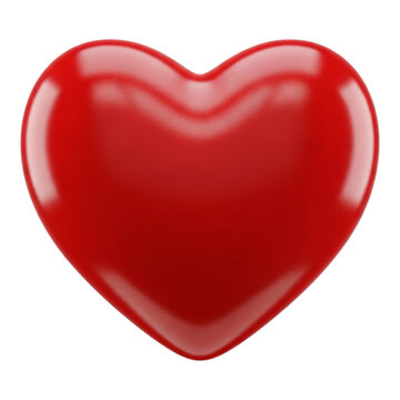 Vibrant red heart symbolizing love and affection isolated on transparent background