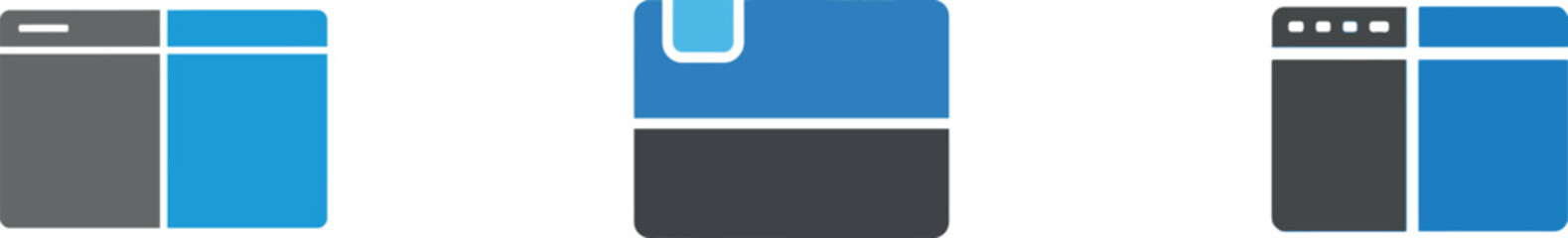 Obraz premium Modern mobile phone templates in various blue and gray designs