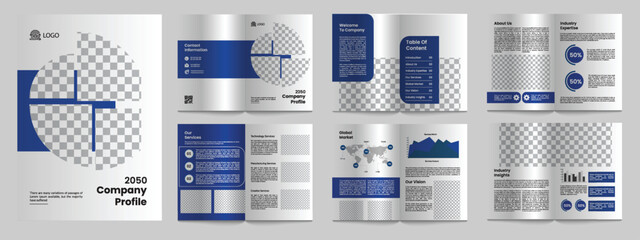 Professional Corporate Company Profile Brochure Template with Modern Creative Layout