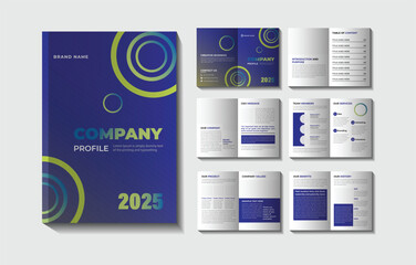 Professional Corporate Company Profile Brochure Template with Modern Creative Layout