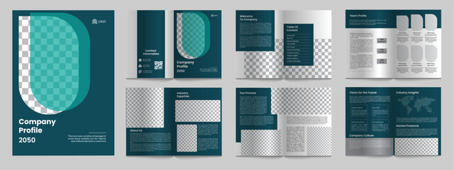 Professional Corporate Company Profile Brochure Template with Modern Creative Layout