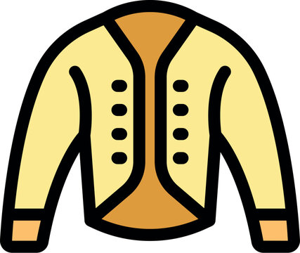 Yellow doublet with buttons and sleeves represents historical fashion trends, evoking styles from past centuries