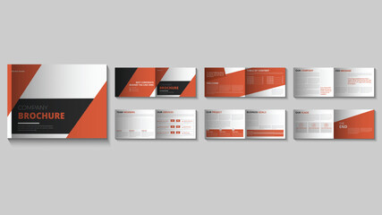 Professional Corporate Landscape Company Profile Brochure Template with Modern Creative Layout