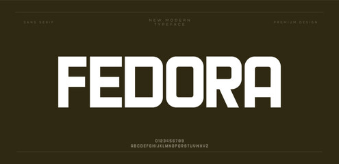 Obraz premium Abstract Fashion font alphabet. Minimal modern urban fonts for logo, brand etc. Typography typeface uppercase lowercase and number vector illustration.