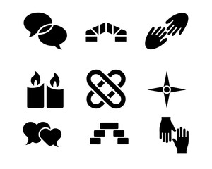 Valentine&rsquo;s Day fashion and couple lifestyle vector icons expressing love, style and romantic identity.