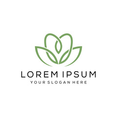 Fototapeta premium flower and dental logo design inspiration