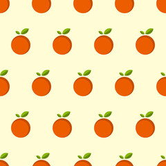 Simple Orange Fruits Seamless Pattern Design