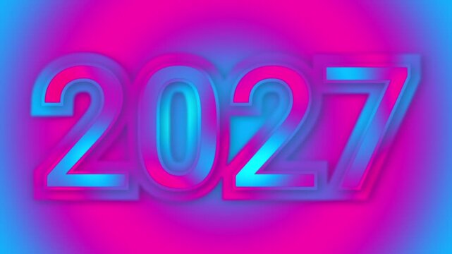 2027 new year colorful animated background