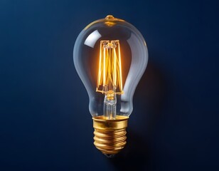 Light yellow Bulb Idea Concept for Business, Creativity, Innovation and Problem Solving