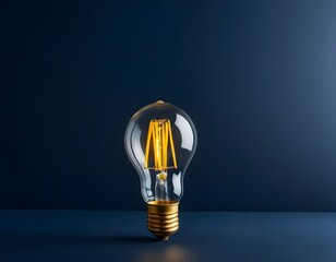 Light yellow Bulb Idea Concept for Business, Creativity, Innovation and Problem Solving