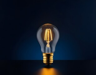 Light yellow Bulb Idea Concept for Business, Creativity, Innovation and Problem Solving