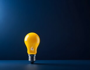 Light yellow Bulb Idea Concept for Business, Creativity, Innovation and Problem Solving