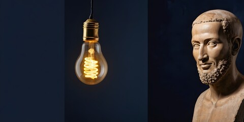 Light yellow Bulb Idea Concept for Business, Creativity, Innovation and Problem Solving