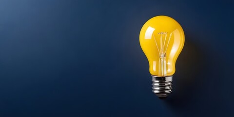 Light yellow Bulb Idea Concept for Business, Creativity, Innovation and Problem Solving