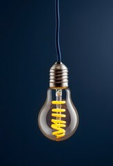 Light yellow Bulb Idea Concept for Business, Creativity, Innovation and Problem Solving