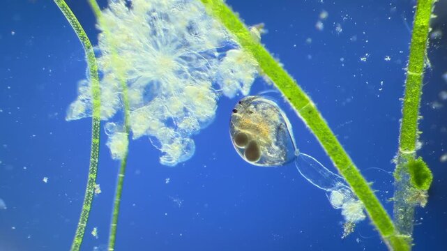 Sinantherina （rotifer） under the microscope
